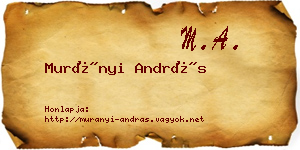 Murányi András névjegykártya